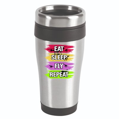 Eat Sleep Fly Repeat 16oz Travel Tumbler