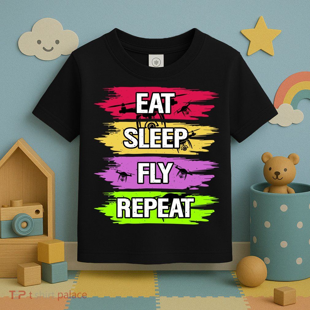 Eat Sleep Fly Repeat Toddler T-Shirt