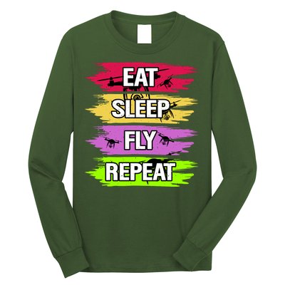 Eat Sleep Fly Repeat Long Sleeve Shirt