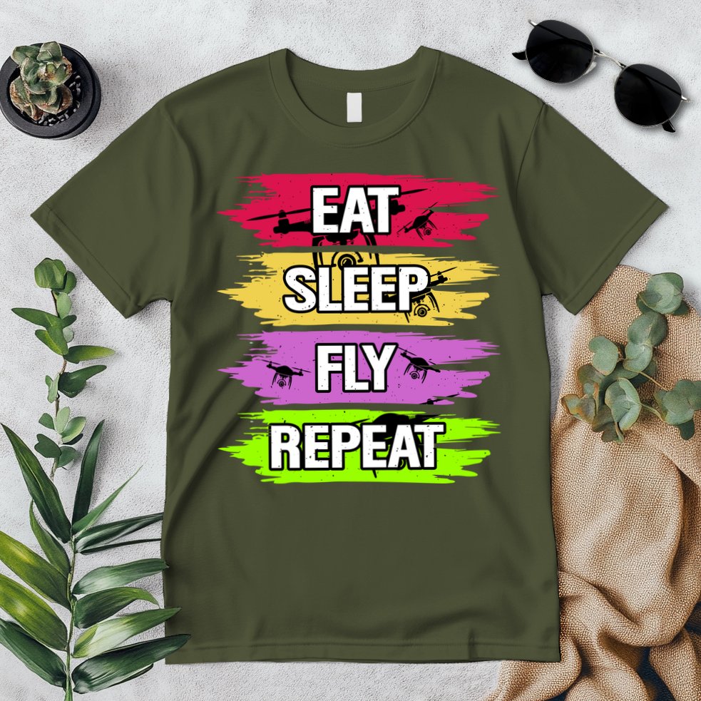 Eat Sleep Fly Repeat Premium T-Shirt