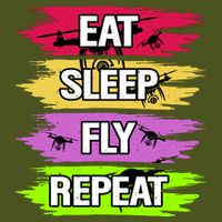 Eat Sleep Fly Repeat Premium T-Shirt
