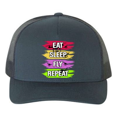 Eat Sleep Fly Repeat Yupoong Adult 5-Panel Trucker Hat