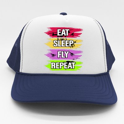 Eat Sleep Fly Repeat Trucker Hat