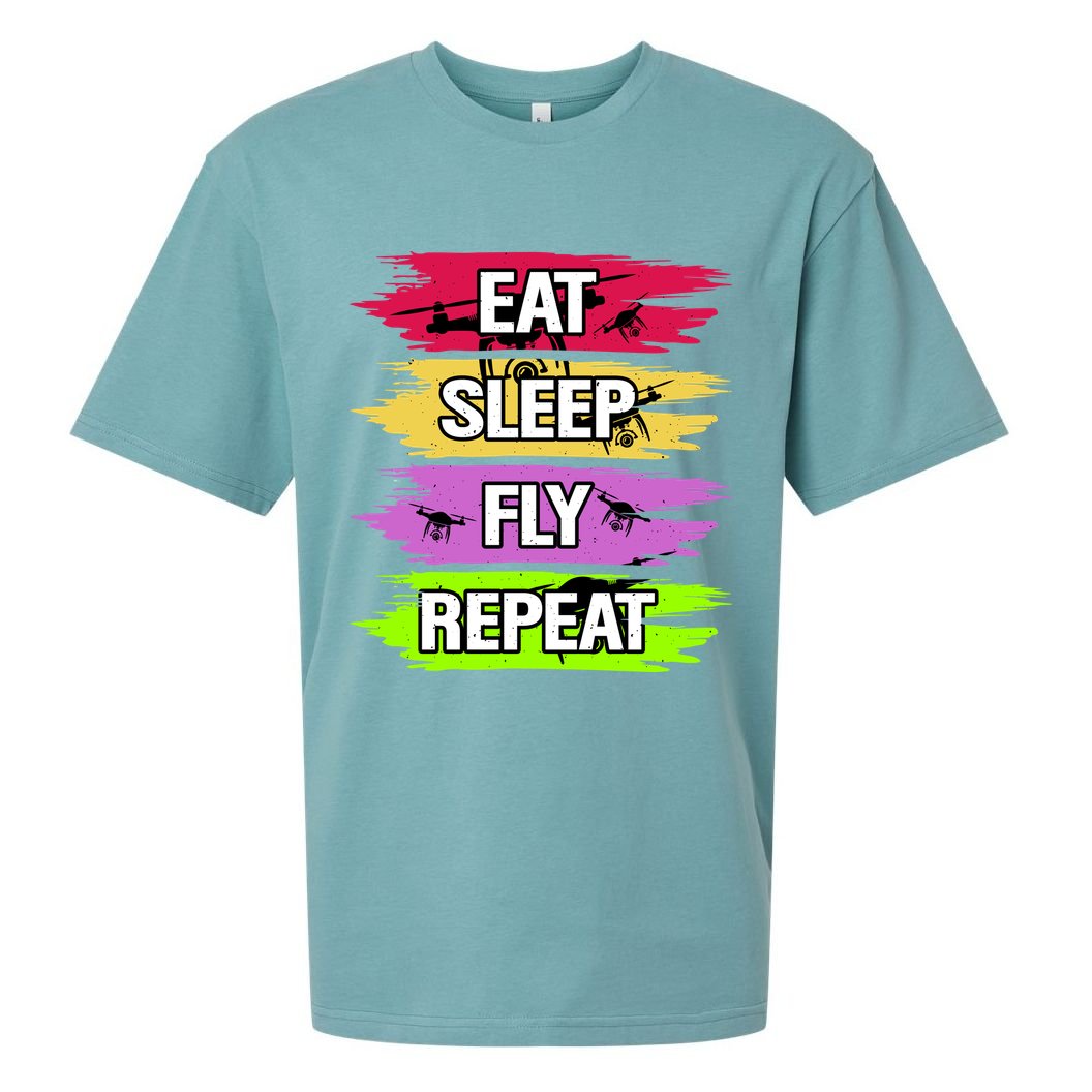 Eat Sleep Fly Repeat Sueded Cloud Jersey T-Shirt