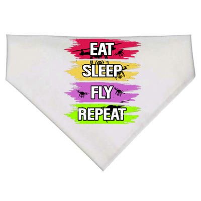 Eat Sleep Fly Repeat USA-Made Doggie Bandana