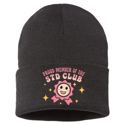 Embarrassing Std Funny Inappropriate Hilarious Adult Humor Sustainable Knit Beanie