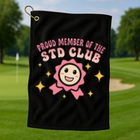 Embarrassing Std Funny Inappropriate Hilarious Adult Humor Golf Towel