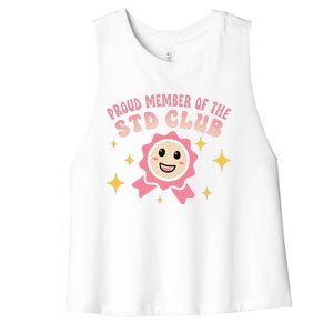 Embarrassing Std Funny Inappropriate Hilarious Adult Humor Women's Racerback Cropped Tank