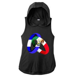 El Salvador Flag Mexico Grown Ring Marriage Wedding Ladies PosiCharge Tri-Blend Wicking Draft Hoodie Tank