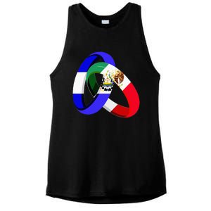 El Salvador Flag Mexico Grown Ring Marriage Wedding Ladies PosiCharge Tri-Blend Wicking Tank