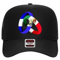 El Salvador Flag Mexico Grown Ring Marriage Wedding High Crown Mesh Back Trucker Hat