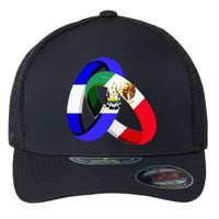 El Salvador Flag Mexico Grown Ring Marriage Wedding Flexfit Unipanel Trucker Cap