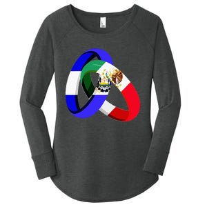 El Salvador Flag Mexico Grown Ring Marriage Wedding Women's Perfect Tri Tunic Long Sleeve Shirt