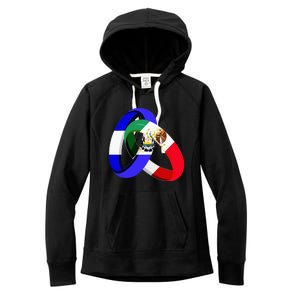 El Salvador Flag Mexico Grown Ring Marriage Wedding Women's Fleece Hoodie