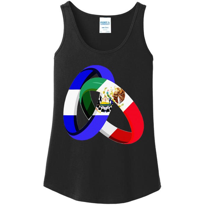 El Salvador Flag Mexico Grown Ring Marriage Wedding Ladies Essential Tank