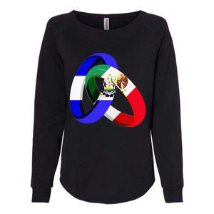 El Salvador Flag Mexico Grown Ring Marriage Wedding Womens California Wash Sweatshirt