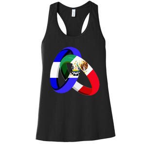 El Salvador Flag Mexico Grown Ring Marriage Wedding Women's Racerback Tank