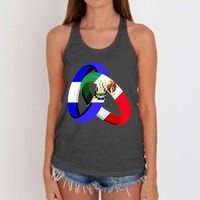 El Salvador Flag Mexico Grown Ring Marriage Wedding Women's Knotted Racerback Tank