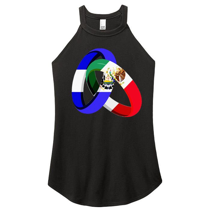 El Salvador Flag Mexico Grown Ring Marriage Wedding Women's Perfect Tri Rocker Tank