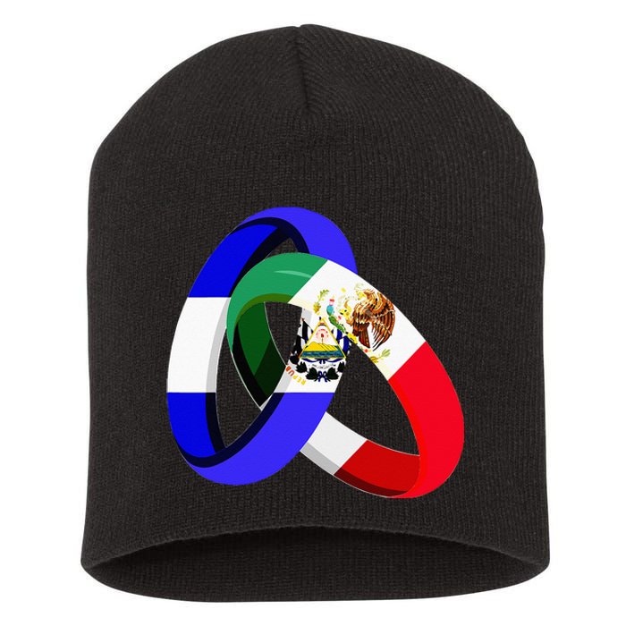 El Salvador Flag Mexico Grown Ring Marriage Wedding Short Acrylic Beanie