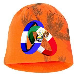 El Salvador Flag Mexico Grown Ring Marriage Wedding Kati - Camo Knit Beanie