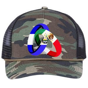 El Salvador Flag Mexico Grown Ring Marriage Wedding Retro Rope Trucker Hat Cap