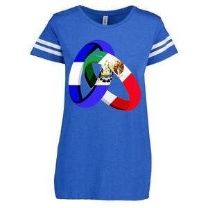 El Salvador Flag Mexico Grown Ring Marriage Wedding Enza Ladies Jersey Football T-Shirt