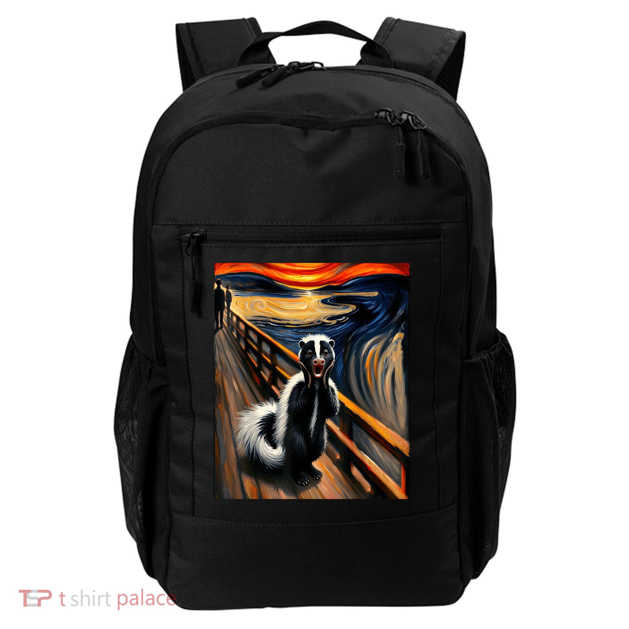 Expressionist Scream For Skunk Lovers Artistic Skunk Daily Commute Backpack