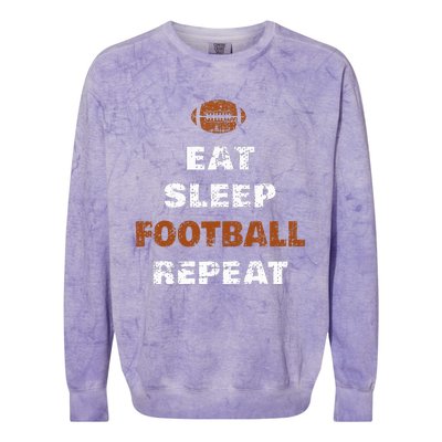 Eat Sleep Football Repeat Love Football Colorblast Crewneck Sweatshirt