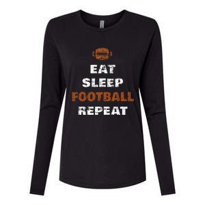 Eat Sleep Football Repeat Love Football Womens Cotton Relaxed Long Sleeve T-Shirt