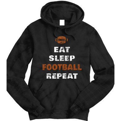 Eat Sleep Football Repeat Love Football Tie Dye Hoodie