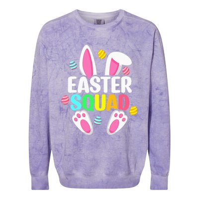 Easter Squad Family Matching Easter Day Bunny Egg Hunt Group Colorblast Crewneck Sweatshirt