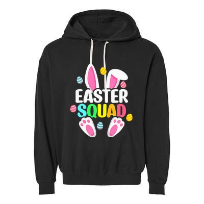 Easter Squad Family Matching Easter Day Bunny Egg Hunt Group Garment-Dyed Fleece Hoodie