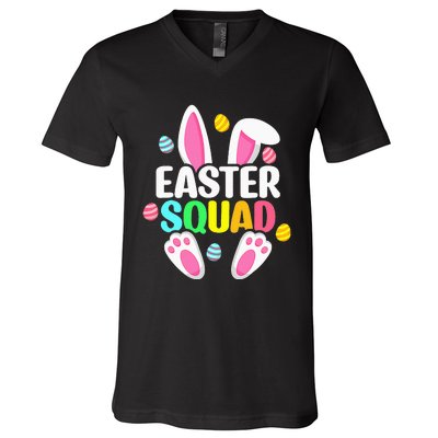 Easter Squad Family Matching Easter Day Bunny Egg Hunt Group V-Neck T-Shirt