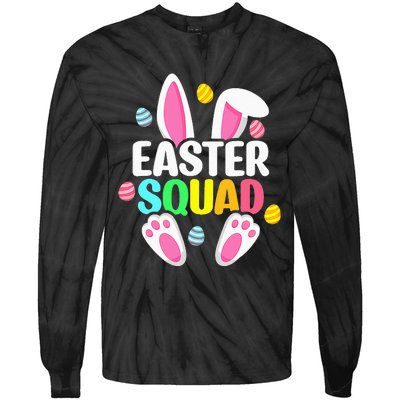 Easter Squad Family Matching Easter Day Bunny Egg Hunt Group Tie-Dye Long Sleeve Shirt