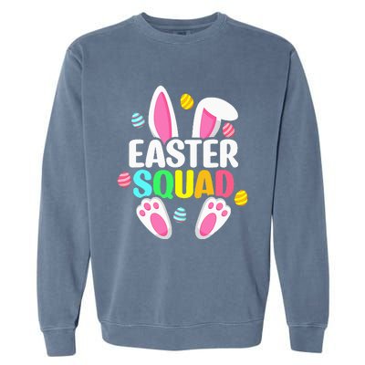 Easter Squad Family Matching Easter Day Bunny Egg Hunt Group Garment-Dyed Sweatshirt