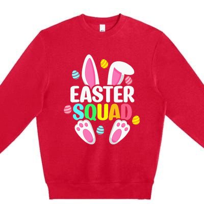 Easter Squad Family Matching Easter Day Bunny Egg Hunt Group Premium Crewneck Sweatshirt