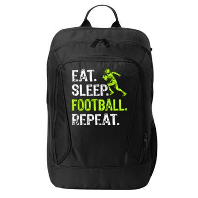 Eat Sleep Football Repeat Football Player Funny City Backpack