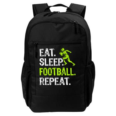 Eat Sleep Football Repeat Football Player Funny Daily Commute Backpack