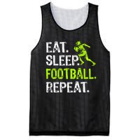 Eat Sleep Football Repeat Football Player Funny Mesh Reversible Basketball Jersey Tank