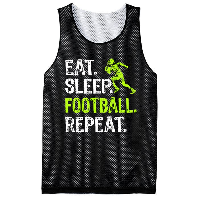 Eat Sleep Football Repeat Football Player Funny Mesh Reversible Basketball Jersey Tank