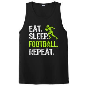 Eat Sleep Football Repeat Football Player Funny PosiCharge Competitor Tank