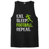 Eat Sleep Football Repeat Football Player Funny PosiCharge Competitor Tank