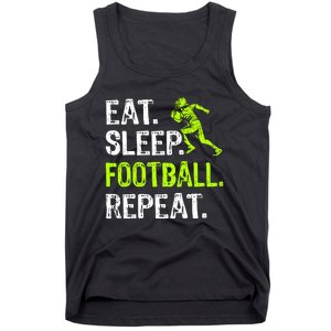 Eat Sleep Football Repeat Football Player Funny Tank Top