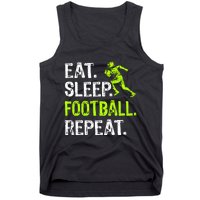 Eat Sleep Football Repeat Football Player Funny Tank Top