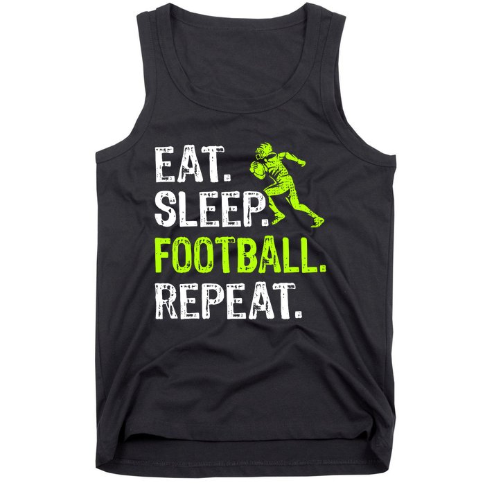 Eat Sleep Football Repeat Football Player Funny Tank Top