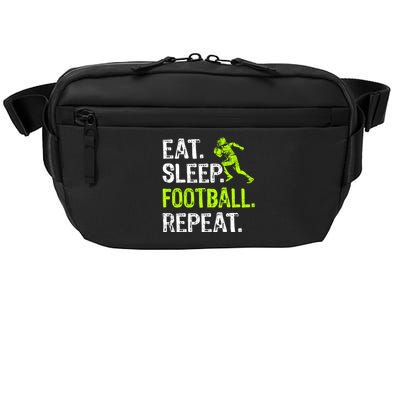 Eat Sleep Football Repeat Football Player Funny Crossbody Pack