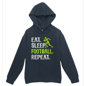 Eat Sleep Football Repeat Football Player Funny Urban Pullover Hoodie