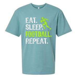 Eat Sleep Football Repeat Football Player Funny Sueded Cloud Jersey T-Shirt