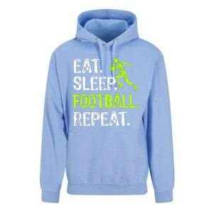 Eat Sleep Football Repeat Football Player Funny Unisex Surf Hoodie